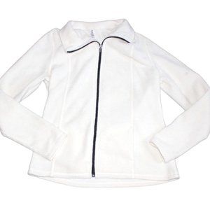 Exertek Womens Fleece Sweatshirt/Jacket With Pockets-Cream-Size Large-GUC